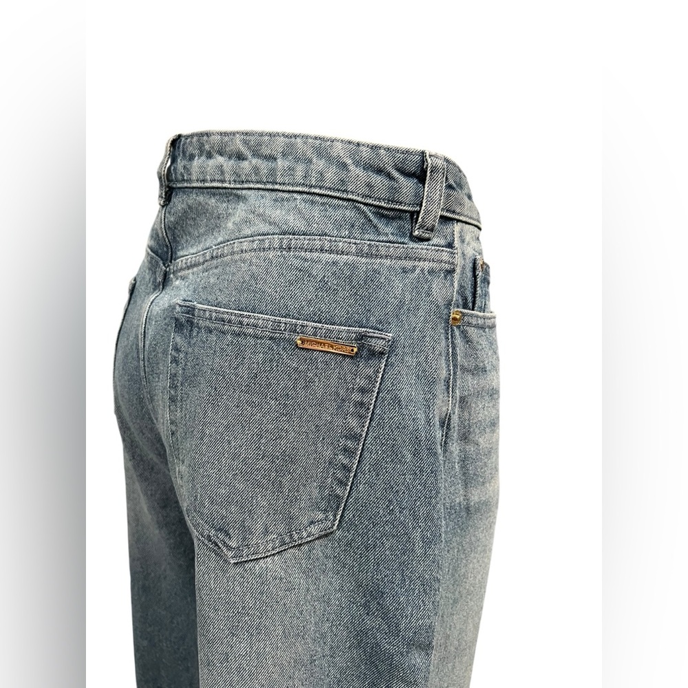 Michael Kors Womens Jeans Wide Leg Button Cropped High Rise Denim Size 10 - Picture 7 of 16